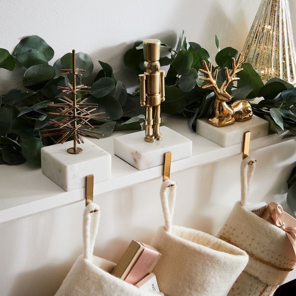 Metal & Marble Tree Stocking Holder West Elm