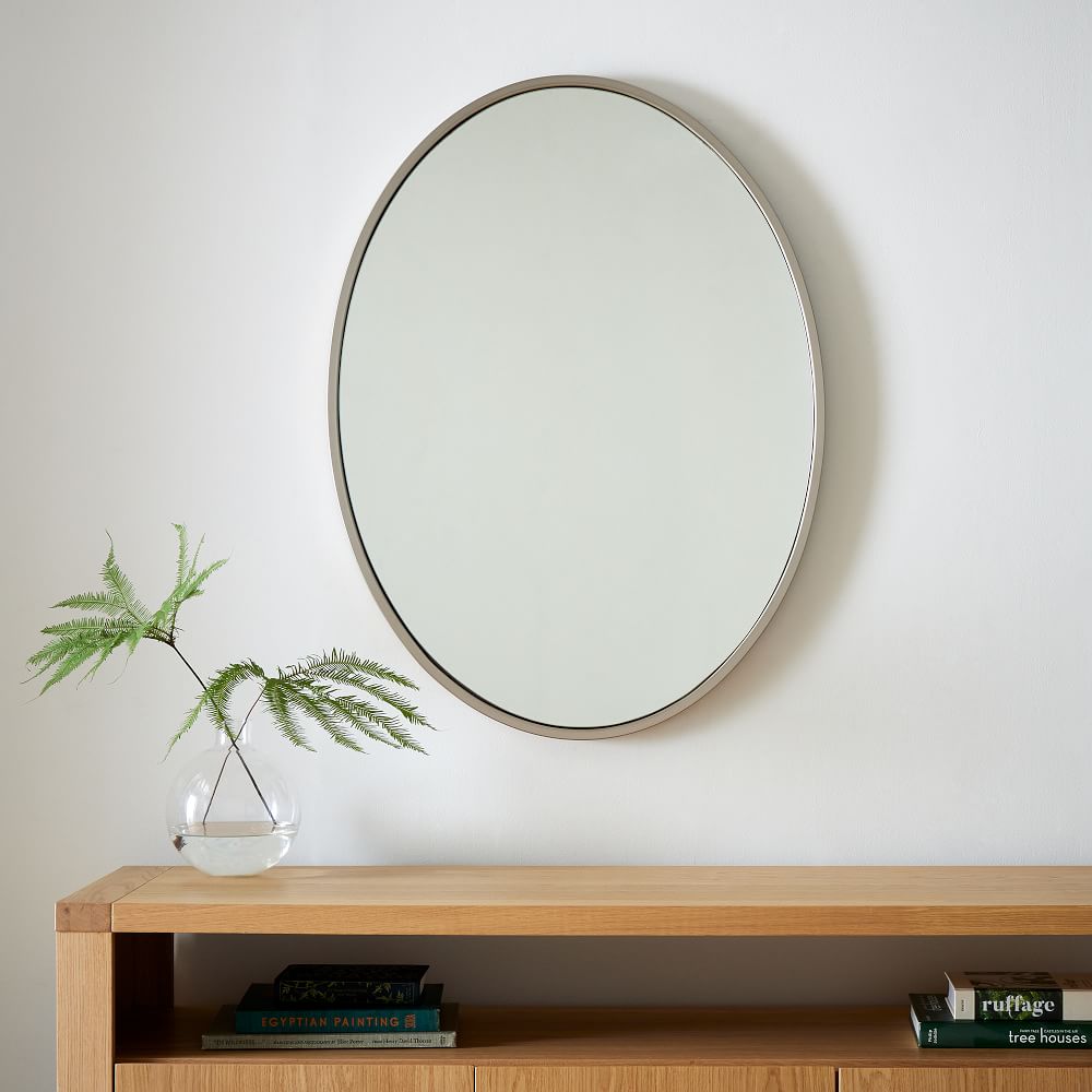 Metal Frame Oval Mirror 40"W x 30"H West Elm