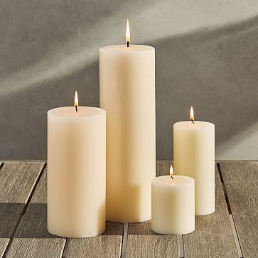 Citronella Outdoor Pillar Candles | West Elm