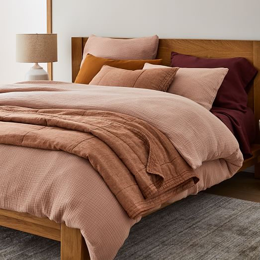 west elm gauze duvet