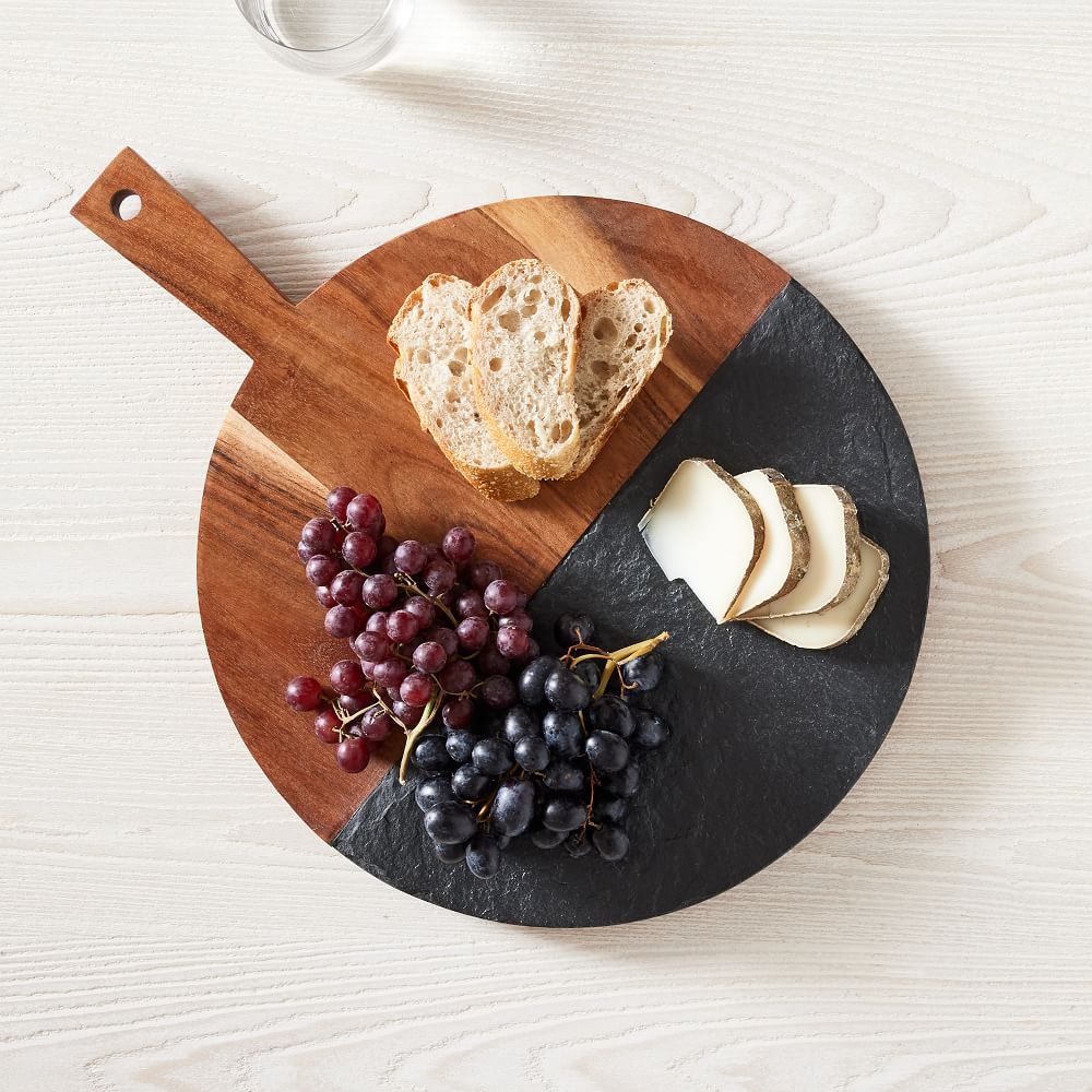 Mixed Slate & Wood Preston Cheese Boards | West Elm