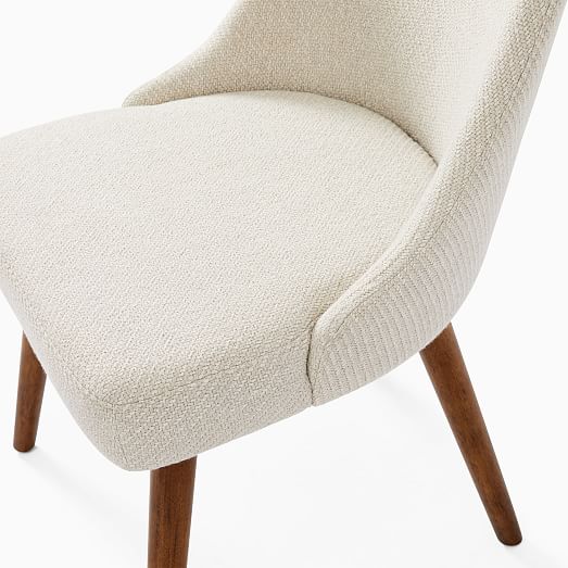 Mid Century Upholstered Dining Chair, Small Upholstered Dining Chairs With Arms