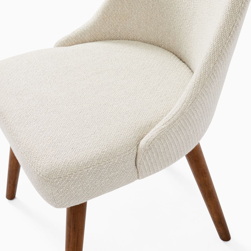 MidCentury Upholstered Dining Chair Wood Legs West Elm
