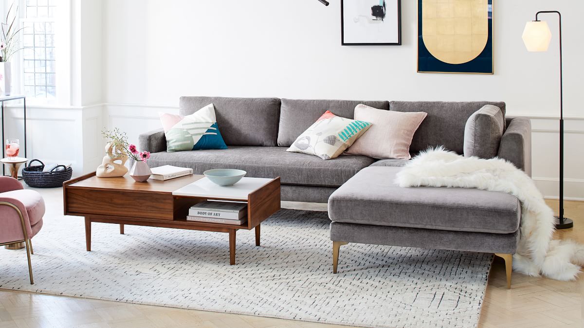 Andes 3 Piece Chaise Sectional | Sofa With Chaise | West Elm