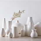 Glossy White Ceramic Vase 24cm 