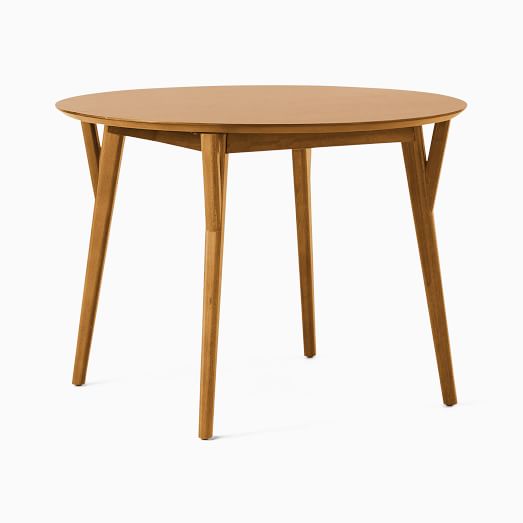 Mid Century Rounded Expandable Dining Table, Round Table Palo Alto University