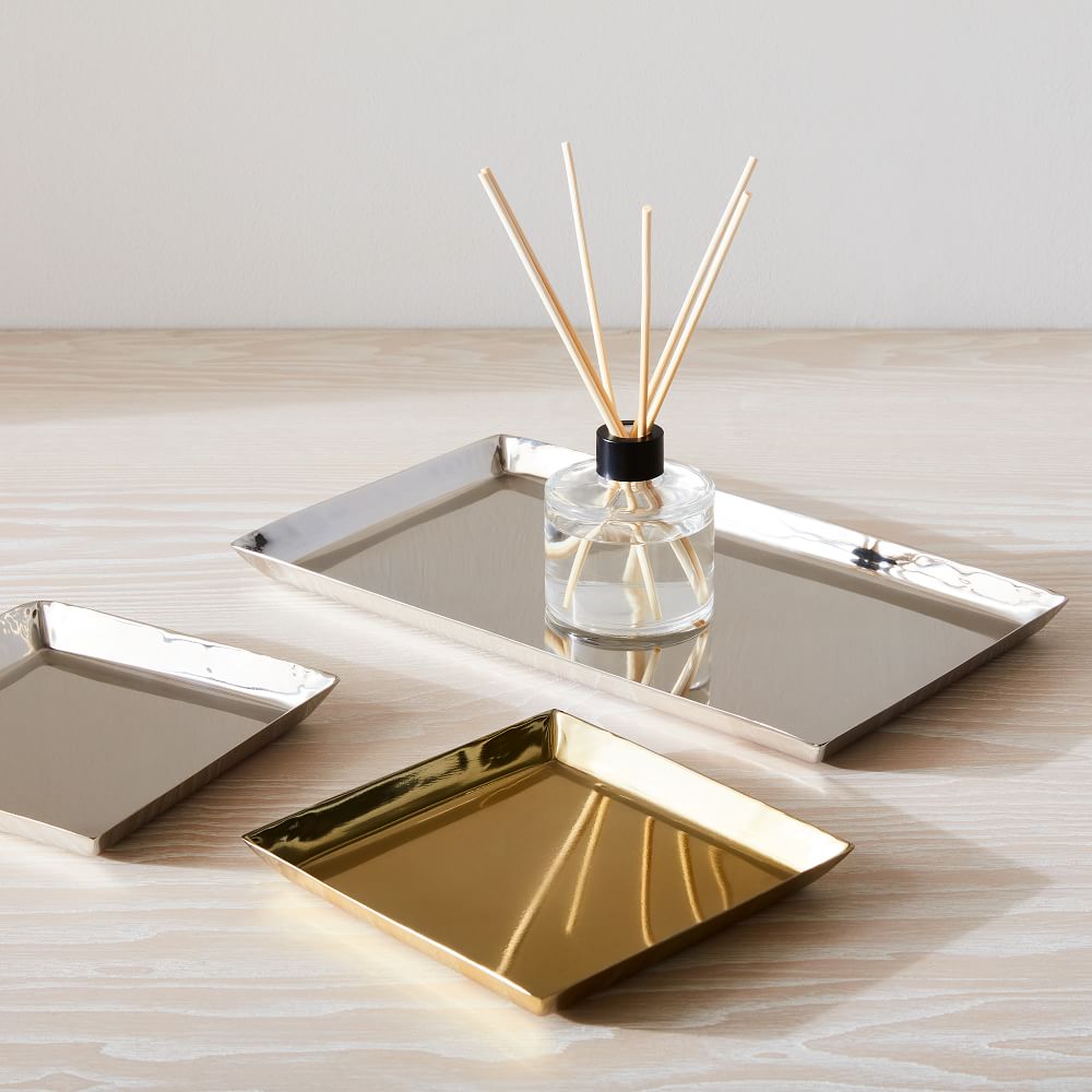 Foundations Polished Nickel Metal Trays | West Elm