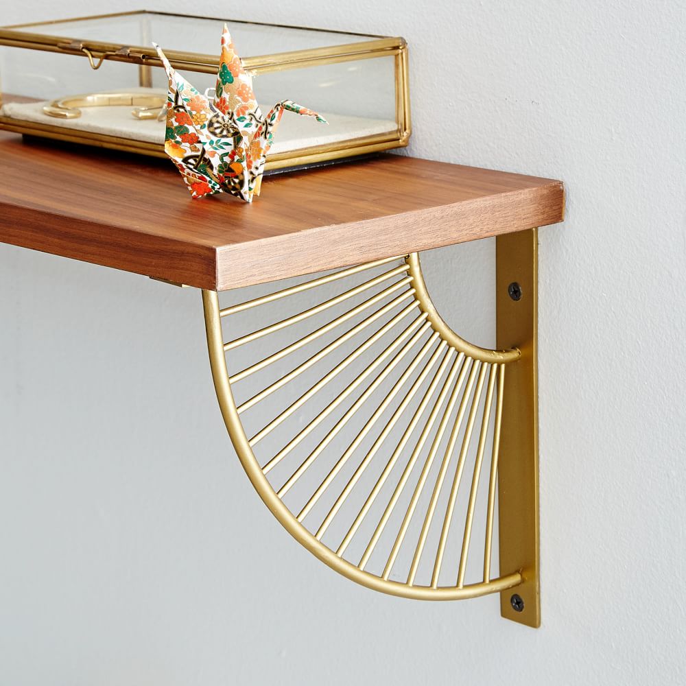 MidCentury Wall Shelf + Brackets West Elm