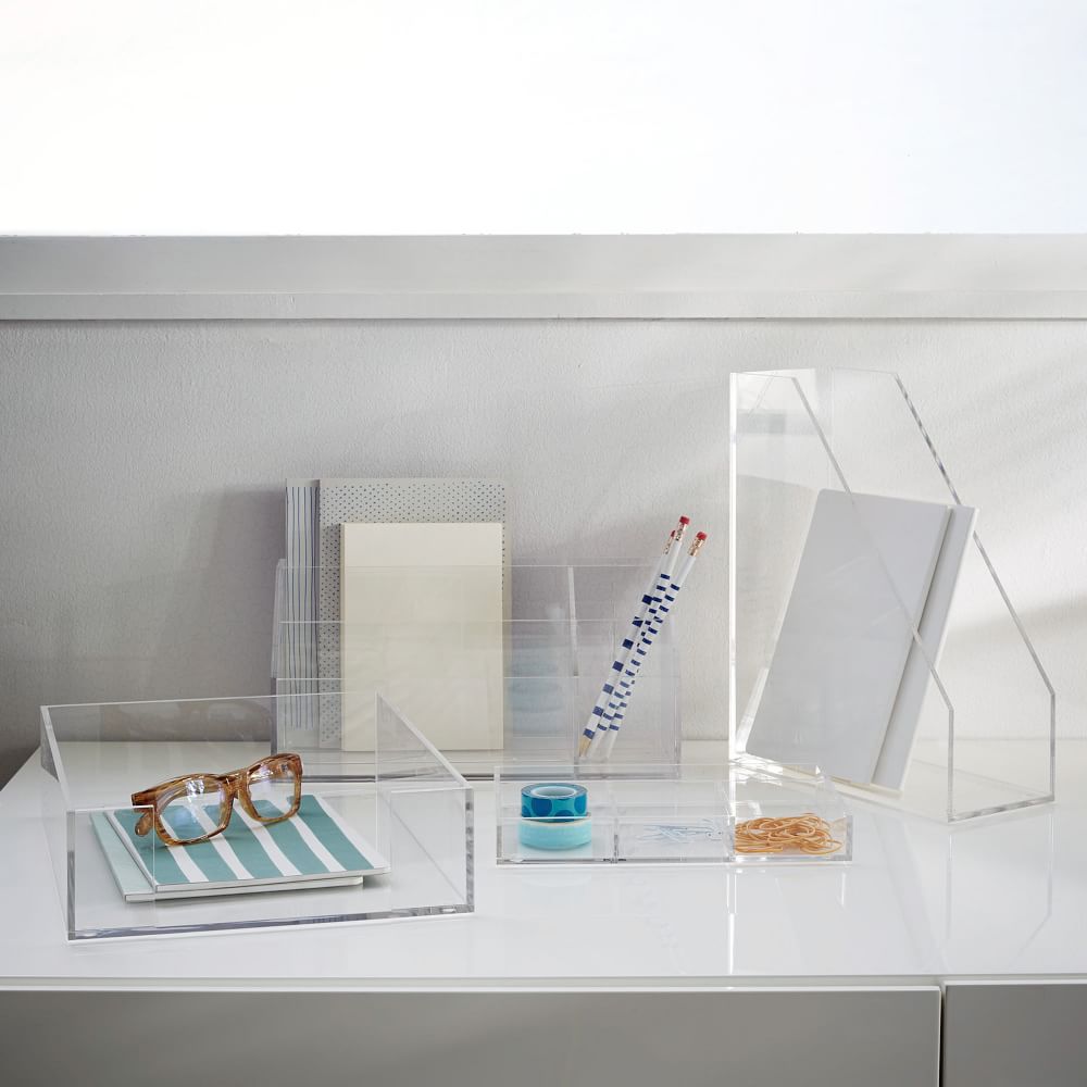 Acrylic Desk Accessories Clear West Elm