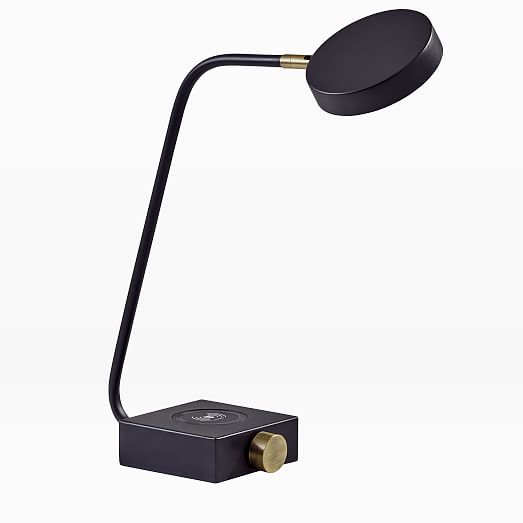 Industrial Metal LED Wireless Charging & USB Task Lamp