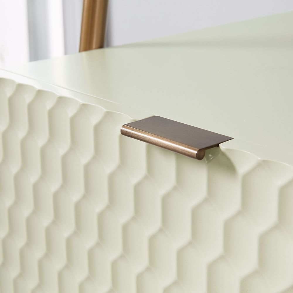 Audrey Wide Storage Bookcase Parchment West Elm