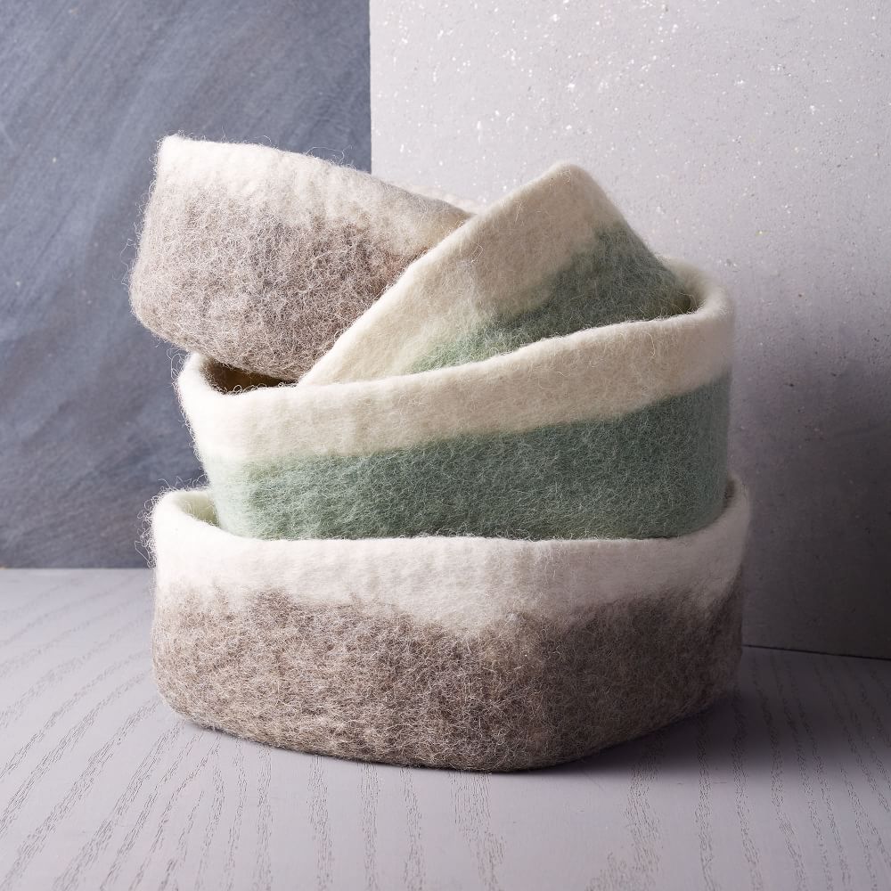Handmade Felt Baskets West Elm