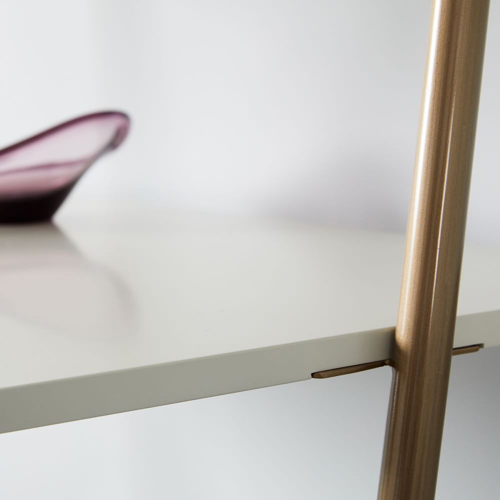 Audrey Wide Storage Bookcase Parchment West Elm