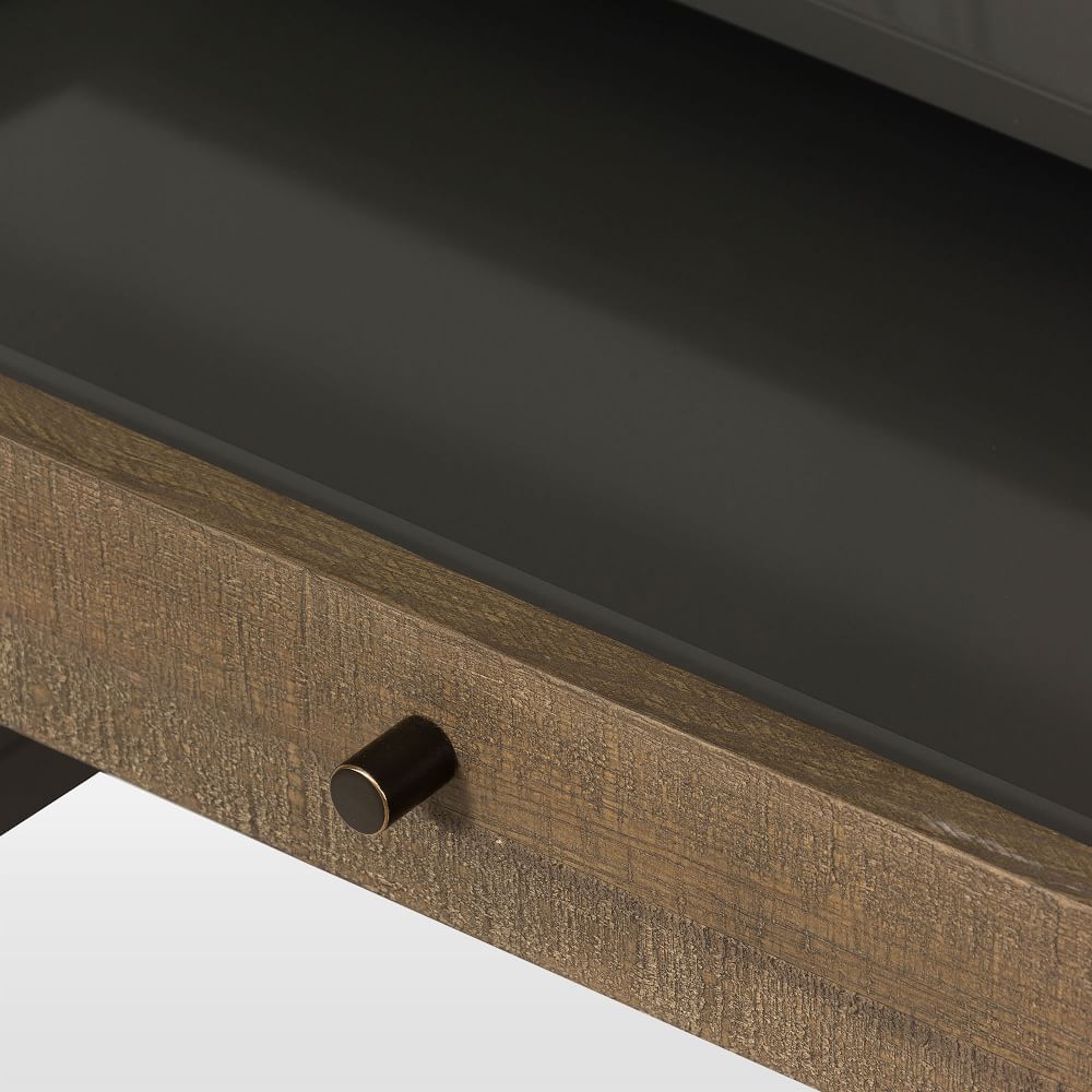 Reclaimed Wood & Lacquer Desk (47") Charcoal West Elm