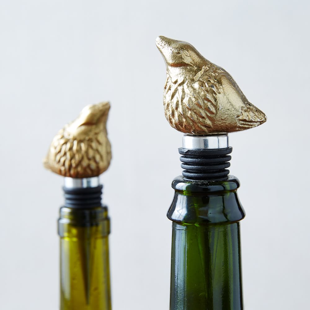 Birds of a Feather Bottle Stopper Set, Bar Accessories West Elm