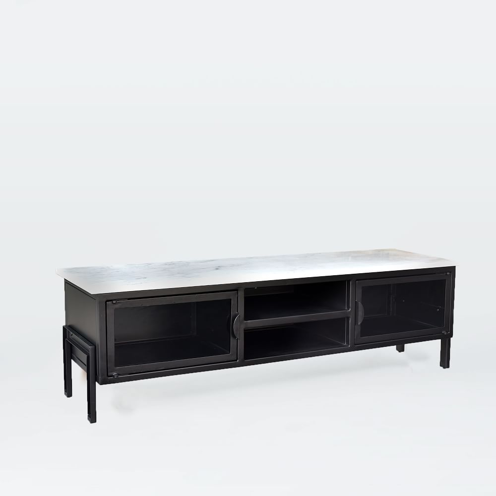 Marble & Steel Media Console (62") West Elm