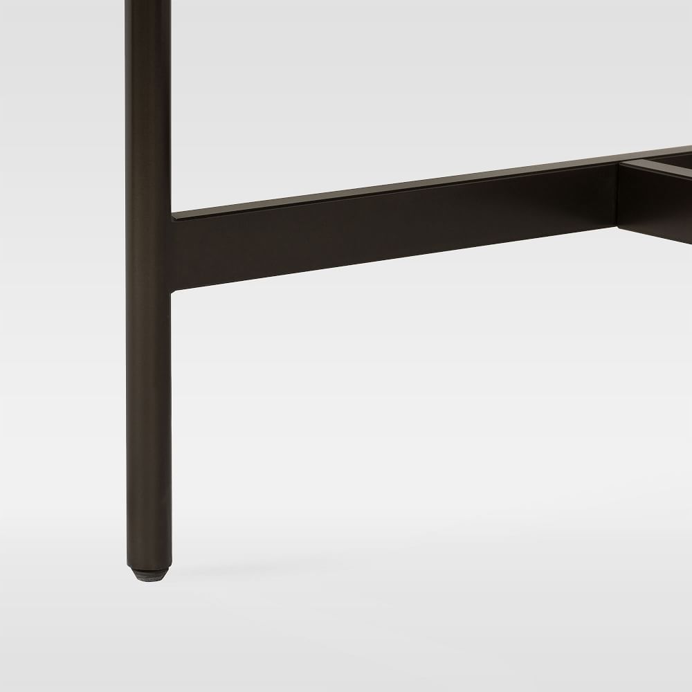 Reclaimed Wood & Lacquer Desk (47") Charcoal West Elm