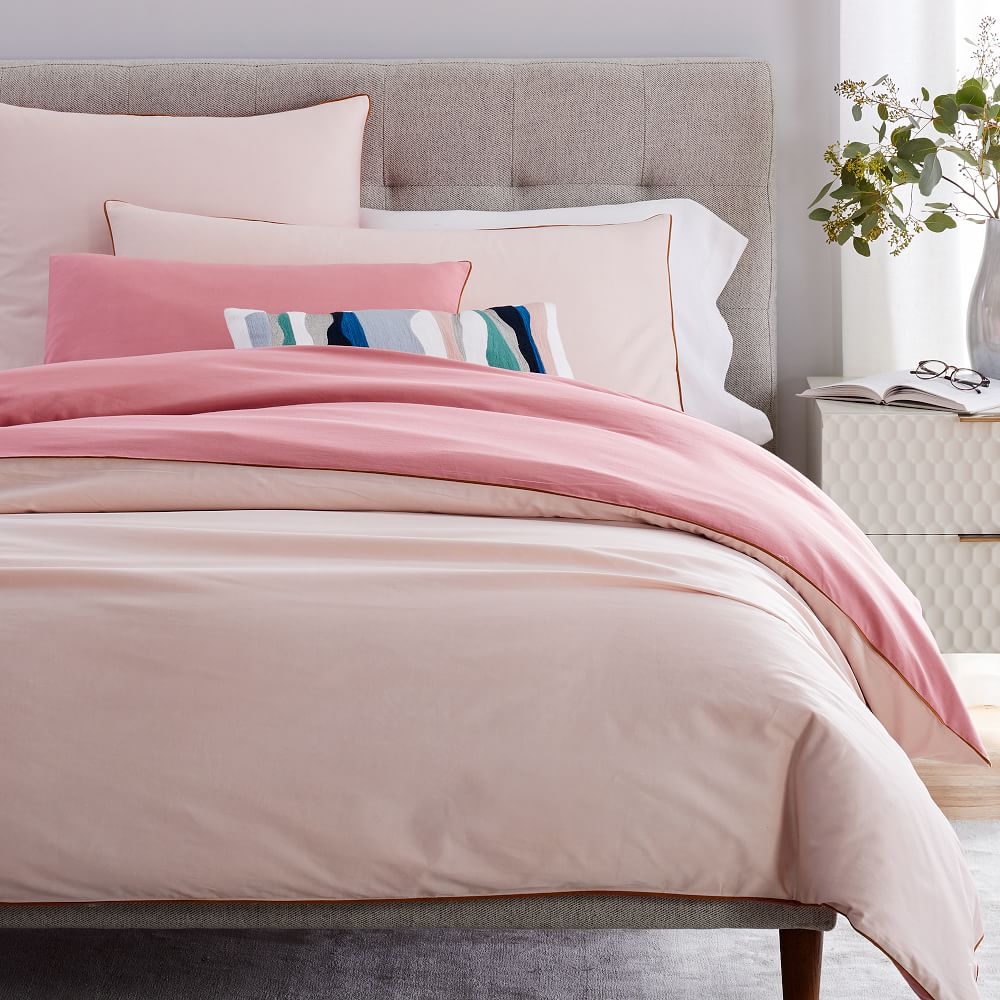 west elm pink duvet cover