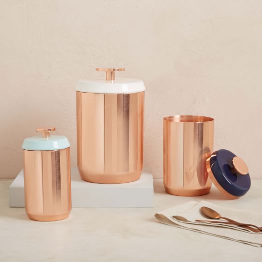 Copper Kitchen Canisters - Individual Sizes - Sertodo
