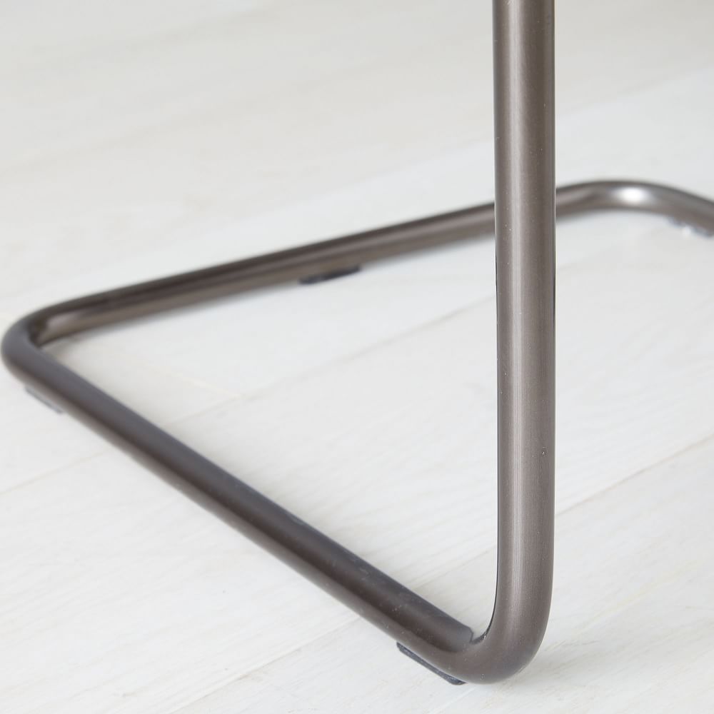 Industrial Cantilever Leather Dining Chair West Elm