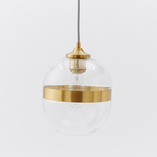 west elm glass pendant light