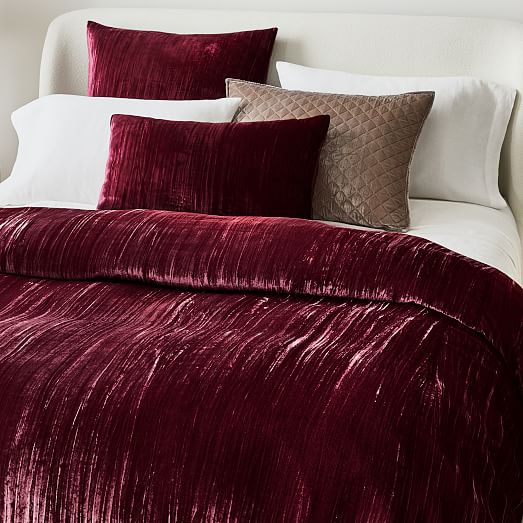 west elm pink velvet duvet