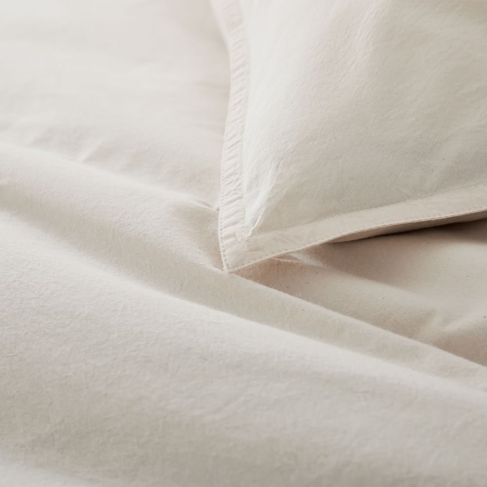 Organic Washed Cotton Percale Duvet Cover & Shams | West Elm