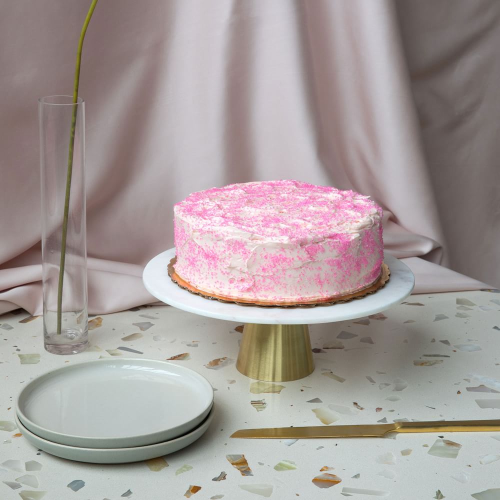Madison Marble & Brass Cake Stand West Elm