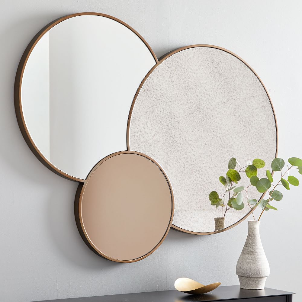 Foxed Overlapping Trio Mirror 37" West Elm