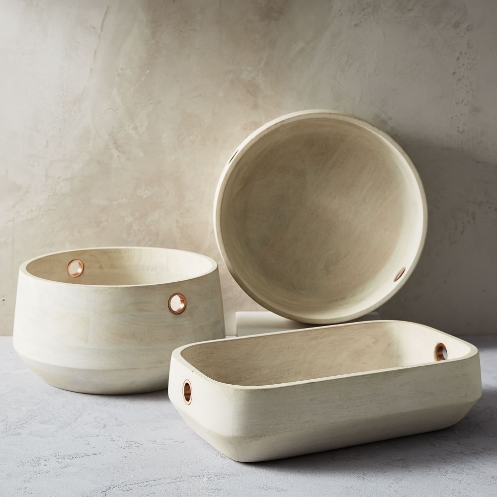 Wood & Copper Serveware West Elm