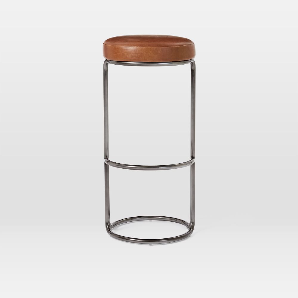 Cora Leather Counter Stool West Elm