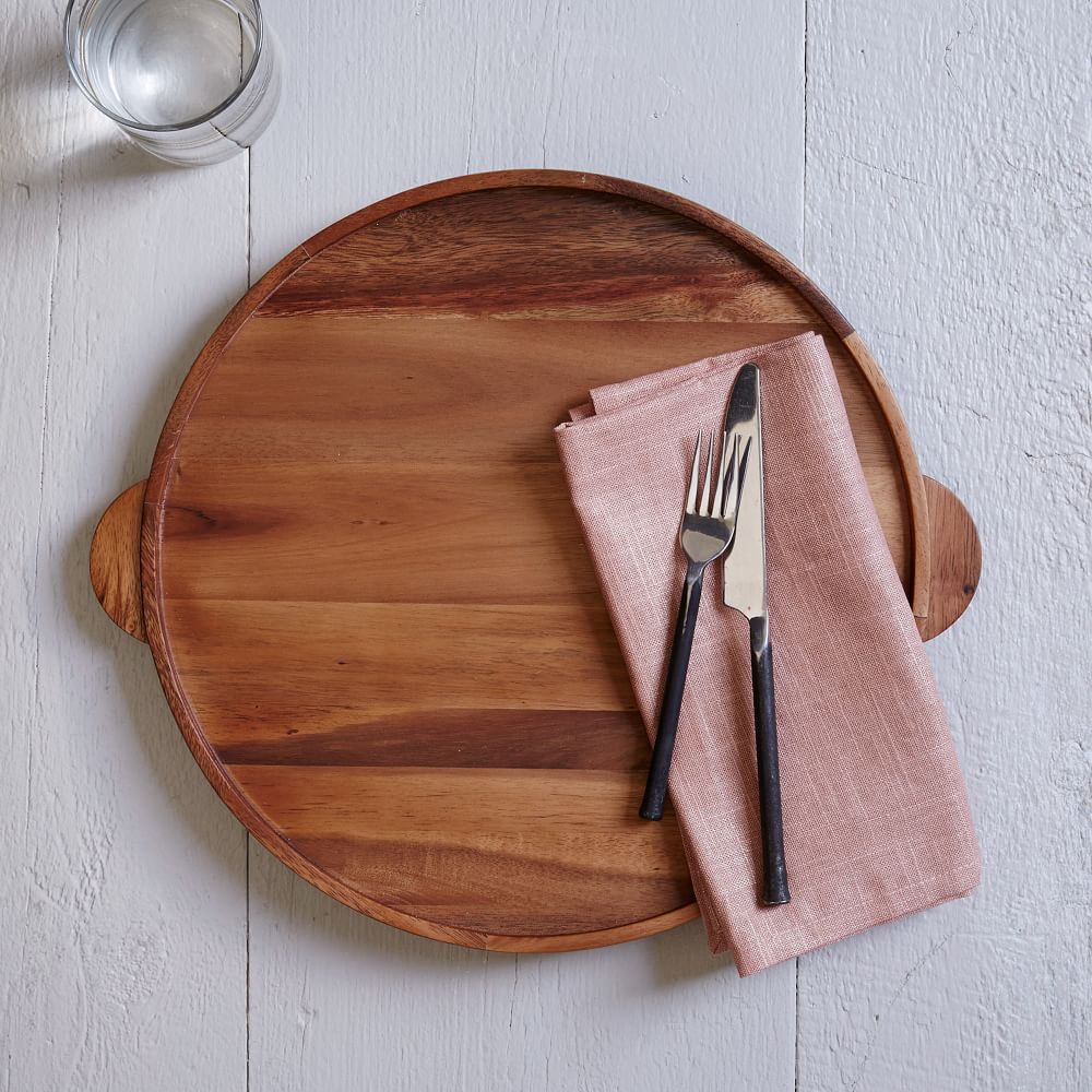 Wood Placemat Tray Round West Elm