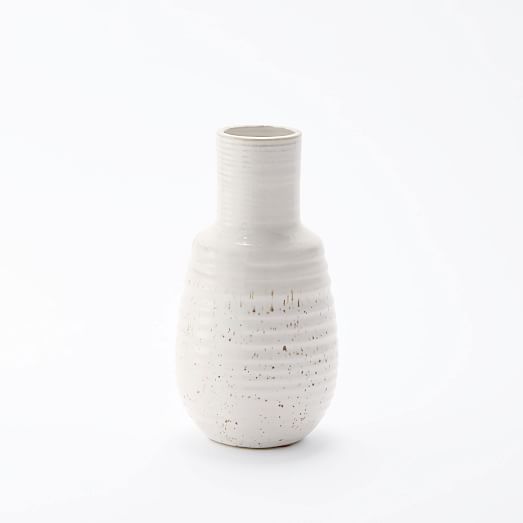 Speckled White Vase