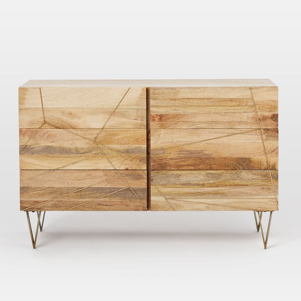 Roar & Rabbit Brass Geo Inlay 6Drawer Dresser (54") West Elm
