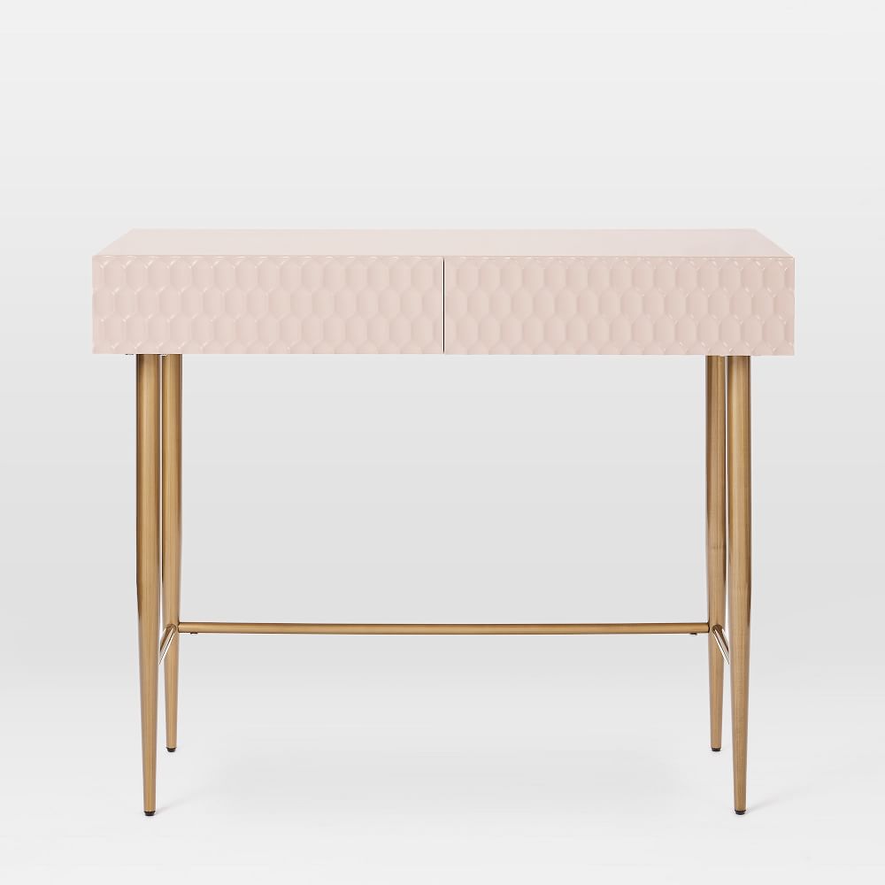 Audrey Mini Desk Blush West Elm