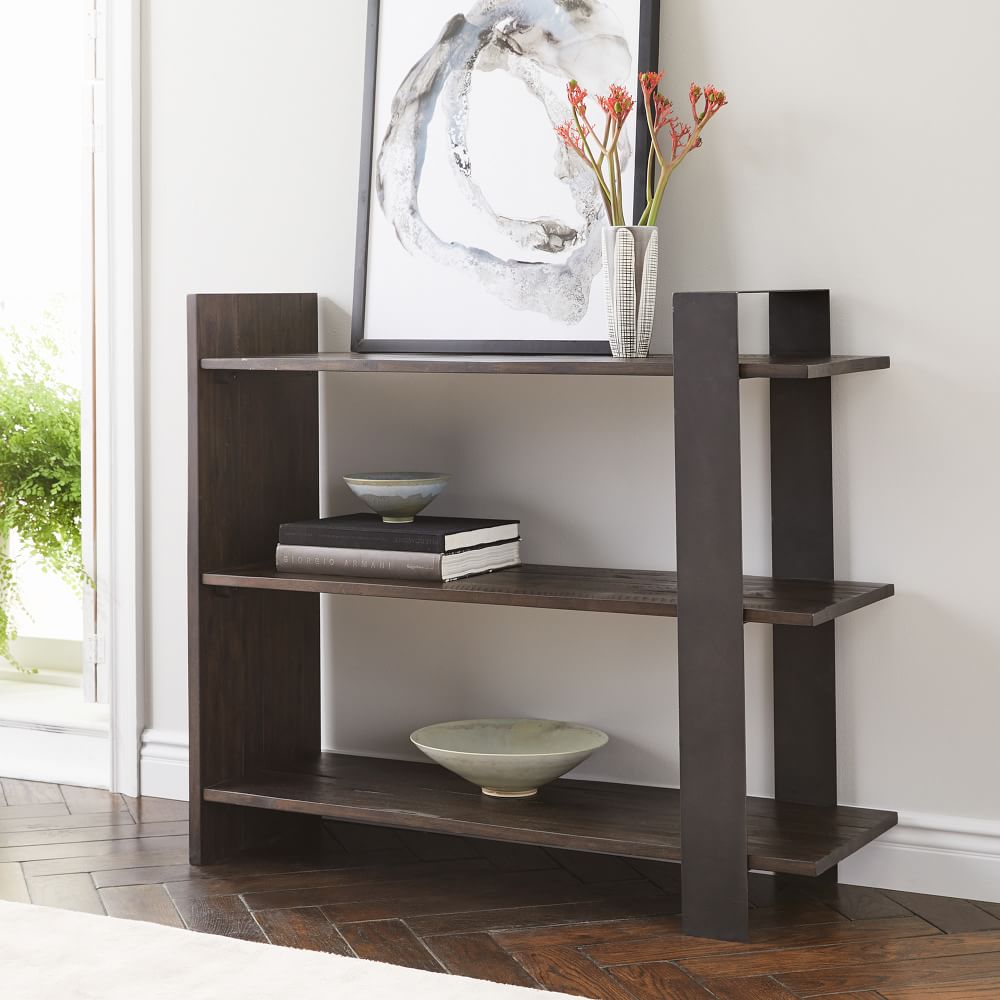 Logan Industrial Bookshelf Low West Elm