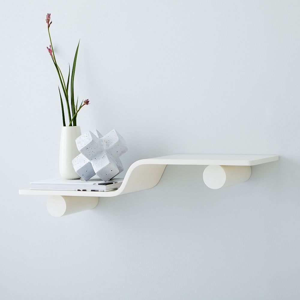 Geometric Angled Wall Shelf White West Elm