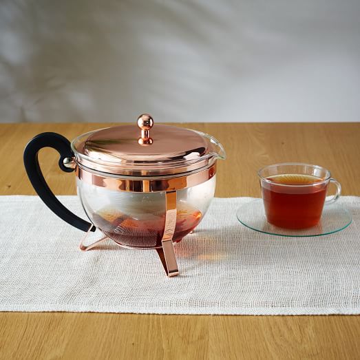 wooden handle tea kettle