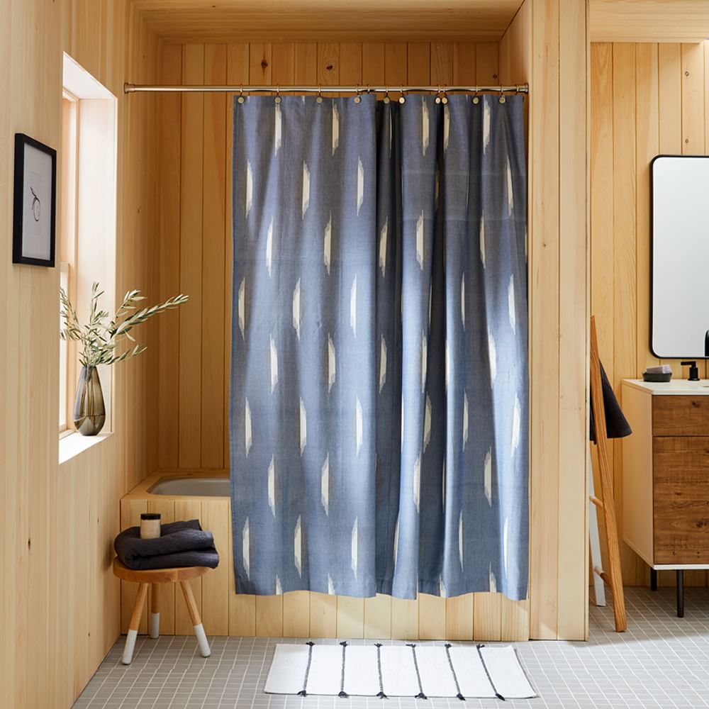 Oval Ikat Shower Curtain West Elm