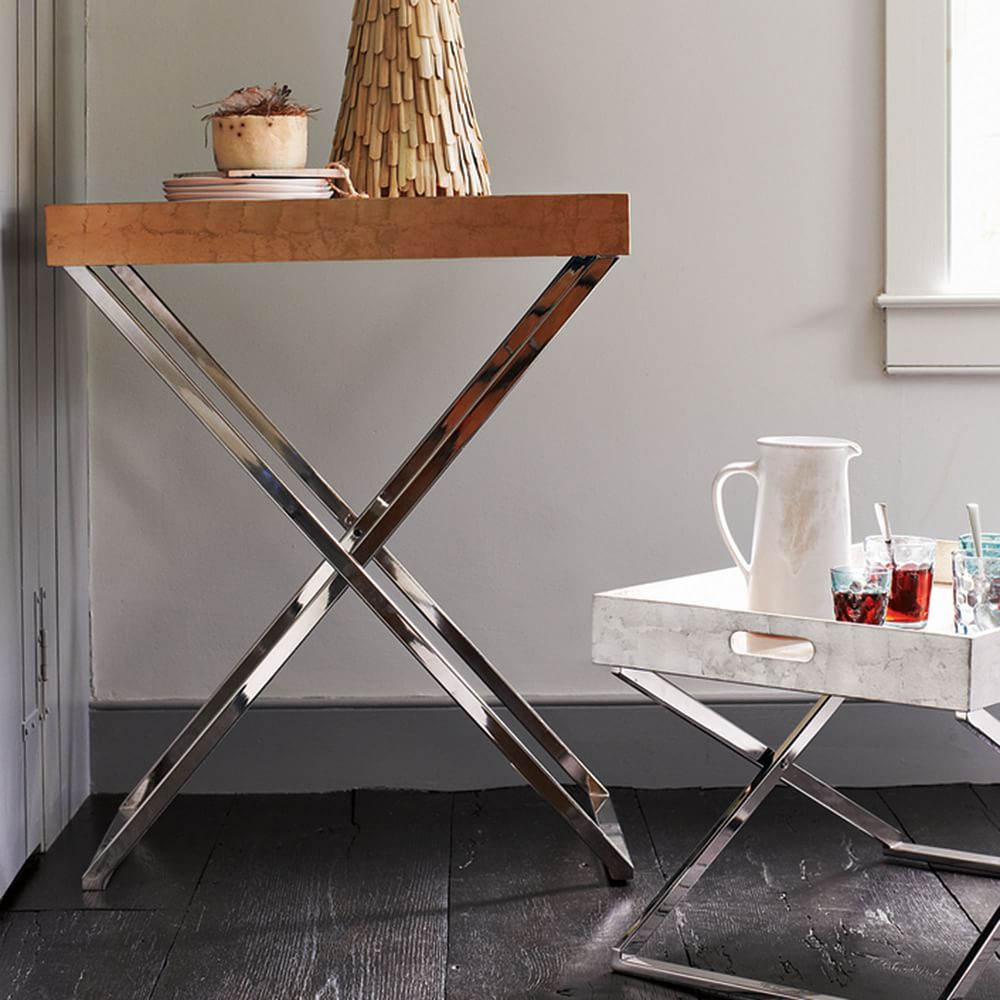 Butler Bar Cart Set Reclaimed Wood Tray West Elm