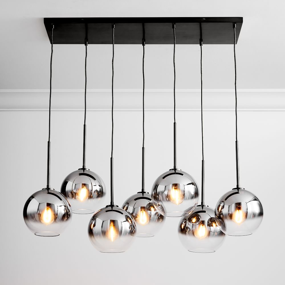 Sculptural Glass 7-Light Globe Chandelier (43"–45") | West Elm