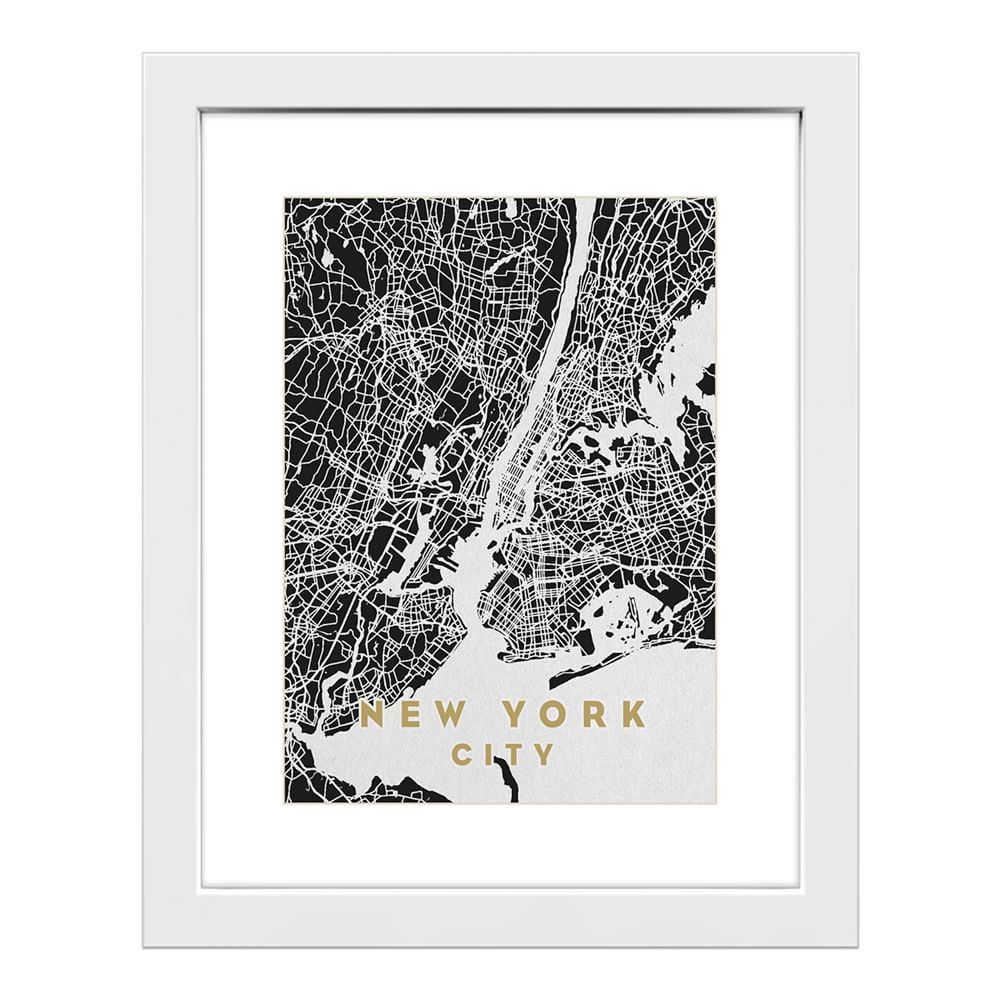 City Map Framed Wall Art West Elm