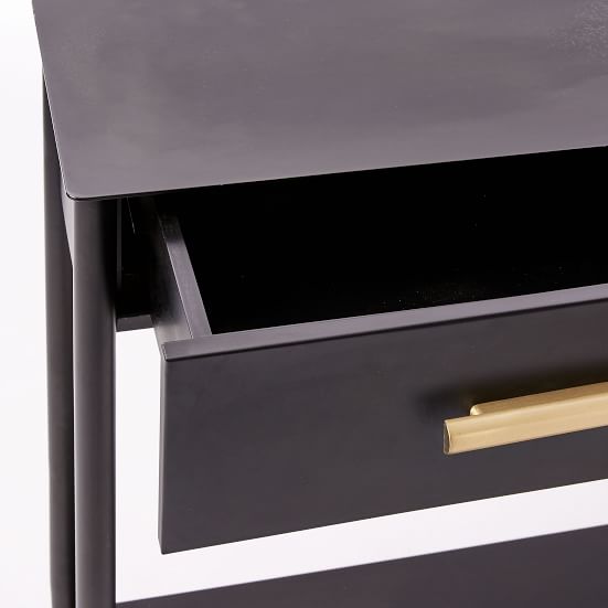 Metalwork Console With Marble Top - Hot-Rolled Steel Finish | West Elm