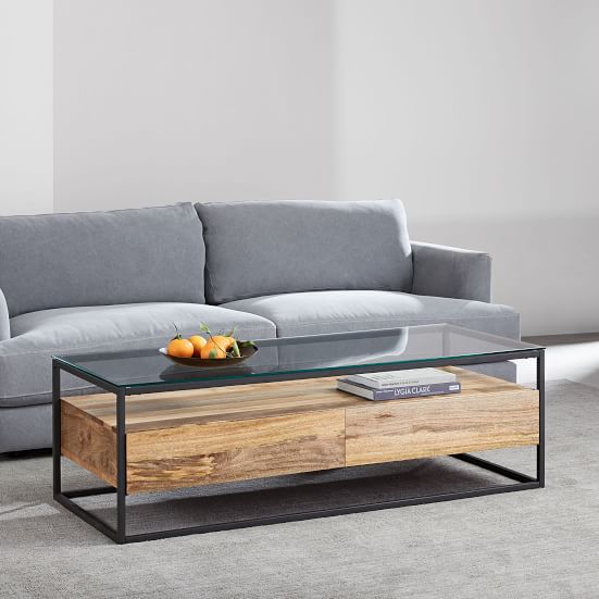 Box Frame Storage Coffee Table West Elm