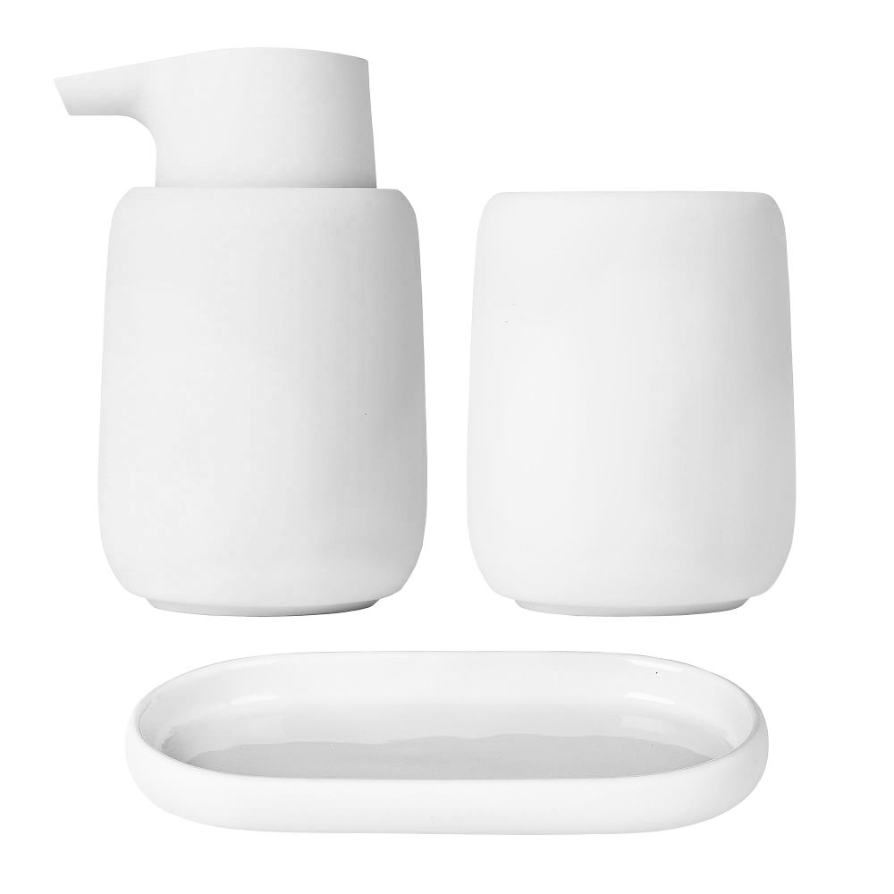 Sono Soap Dispenser, Tumbler & Tray Bundle West Elm