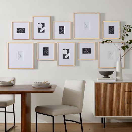 MultiMat Wood Gallery Frames Wheat West Elm