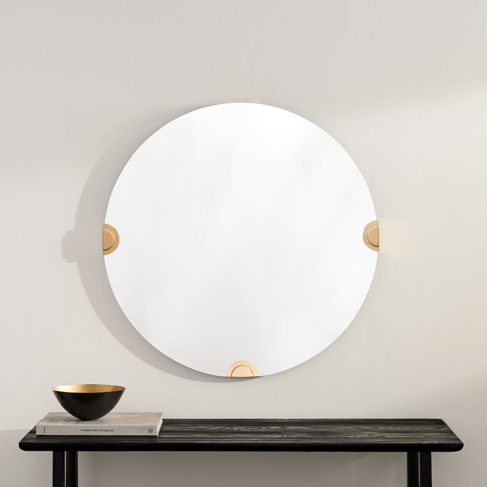 Olive Frameless Metal Mirror - 30