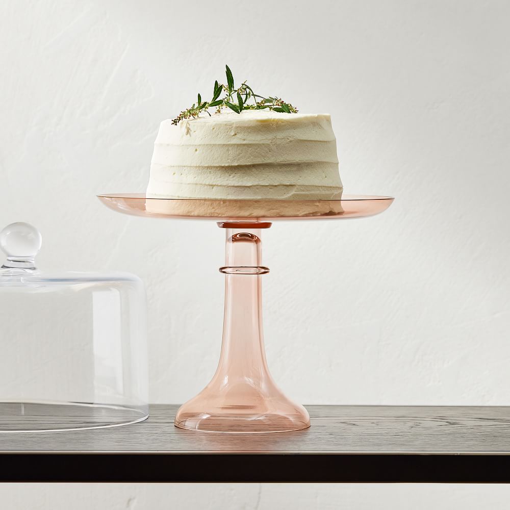 Estelle Colored Glass Cake Stand West Elm