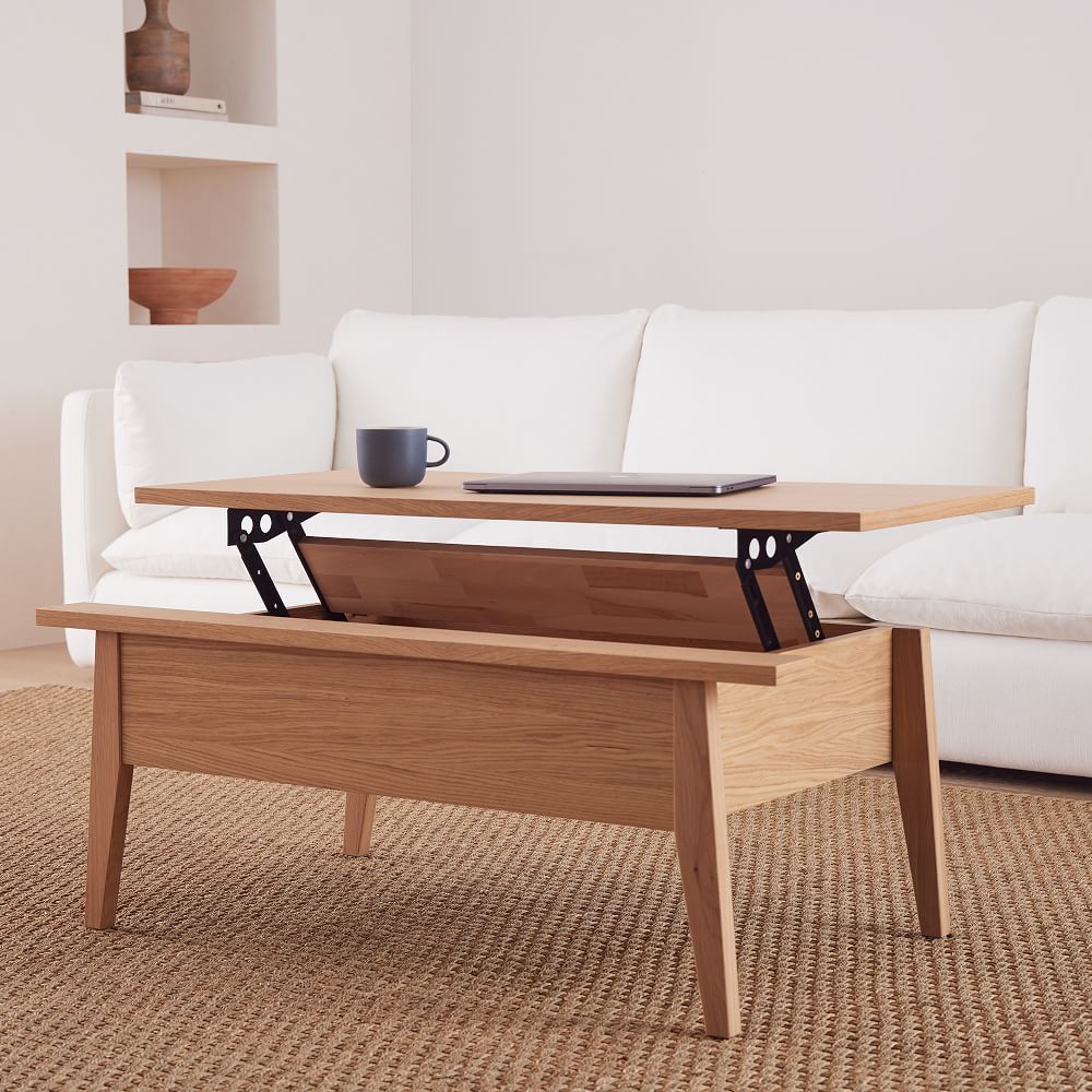 Danish Oak Small Coffee Table Light Oak Living Room Drinks Table Solid Wood 