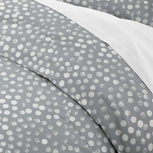 organic rolling dot duvet cover